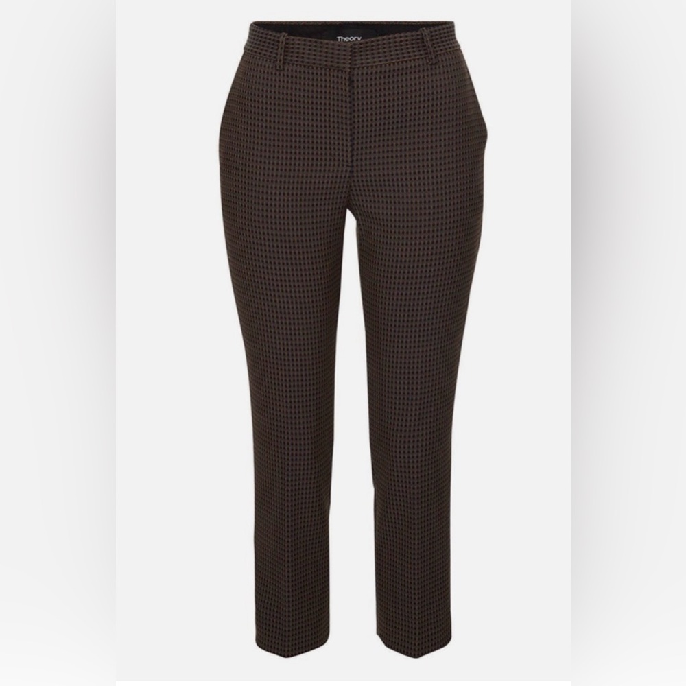 Theory Jacquard slim cropped pants, size 0